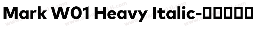 Mark W01 Heavy Italic字体转换